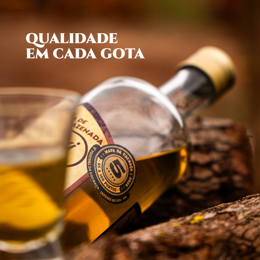 Cachaça de Alambique Armazenada - Ouro Bálsamo